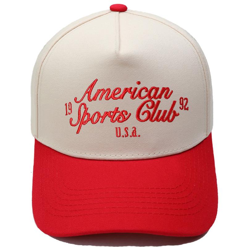 American Sports Giub Truck Driver Hat Embroidery Color Matching Baseball Cap Men's and Women's Casual