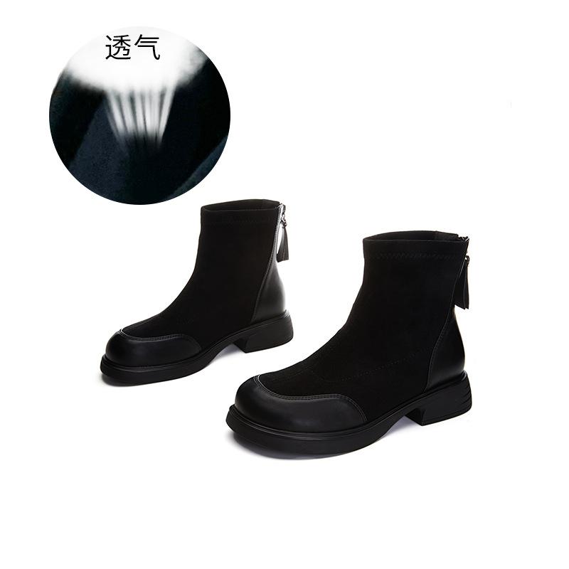 Кожаные ботинки Мартин Женские 2025 Зима Новые Ретро Короткие Ботинки Облегающие Ботинки Повседневные Универсальные Ботинки Женские На платформе Женские Ботинки