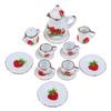 15 шт./комплект 1:12 миниатюрных столовых приборов для кукольного домика фарфоровая керамическая чайная чашка тарелка