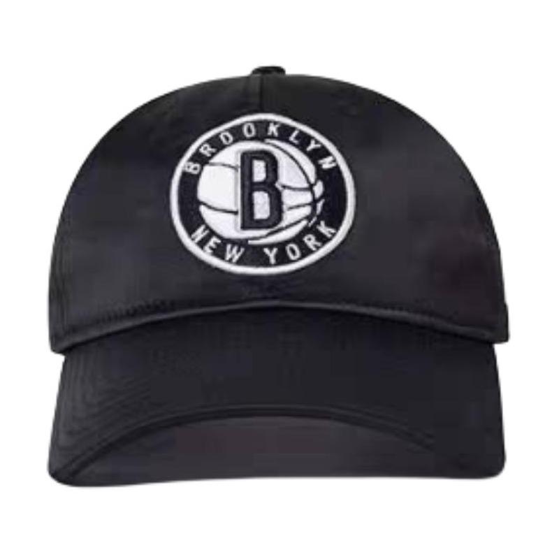 New Era NBA satin series 9TWENTY Brooklyn Nets trend NE920 polyester fiber baseball cap men and women same style couple model black/white 60434968