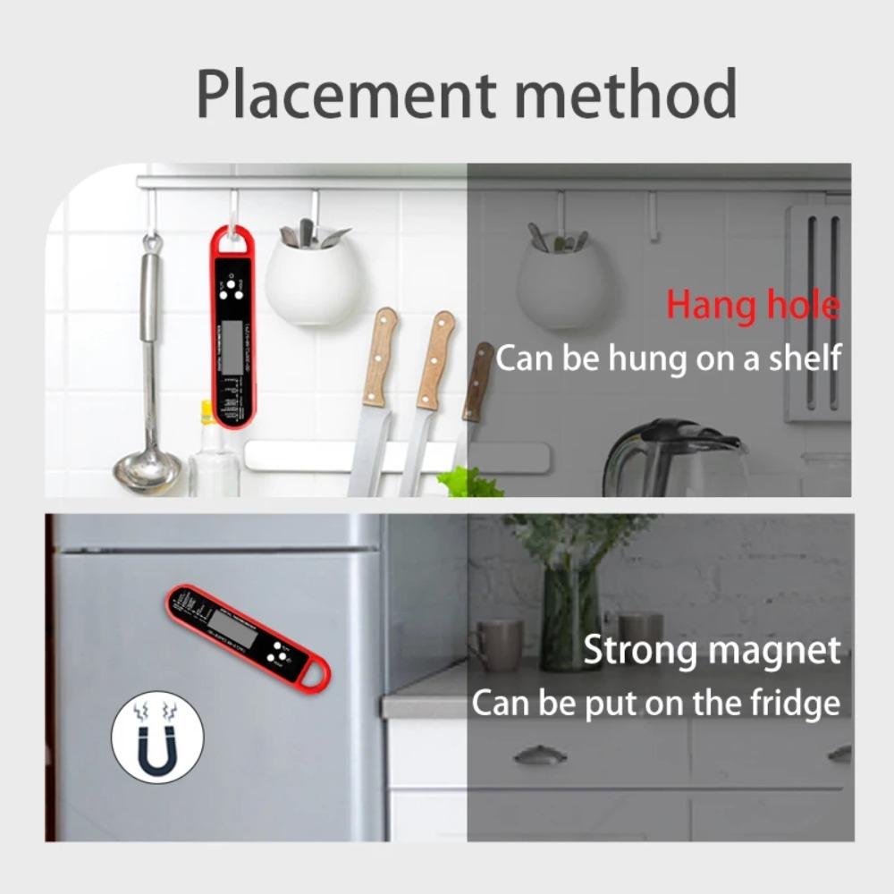 Цифровой термометр для мяса - Мгновенно считываемый термометр для продуктов для приготовления пищи, гриля, аэрофритюрницы, сковороды-гриль, зонд, кухонные гаджеты, предметы первой необходимости