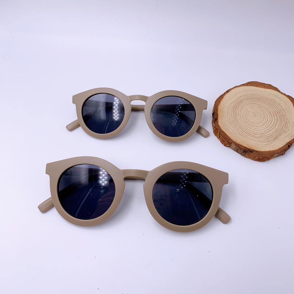 Parent-Child Fashion Matte Frame Versatile Retro Street Shot Glasses Children'S Big Face Round Adult Sunglasses Sunglasses