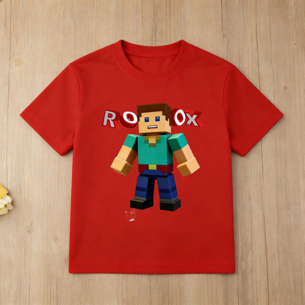 Roblox Cartoon Print Kids TShirt Boys Girls Comfortable Short Sleeve Top Fashion Game Fans Tee for Summer Daily Kids Birthday