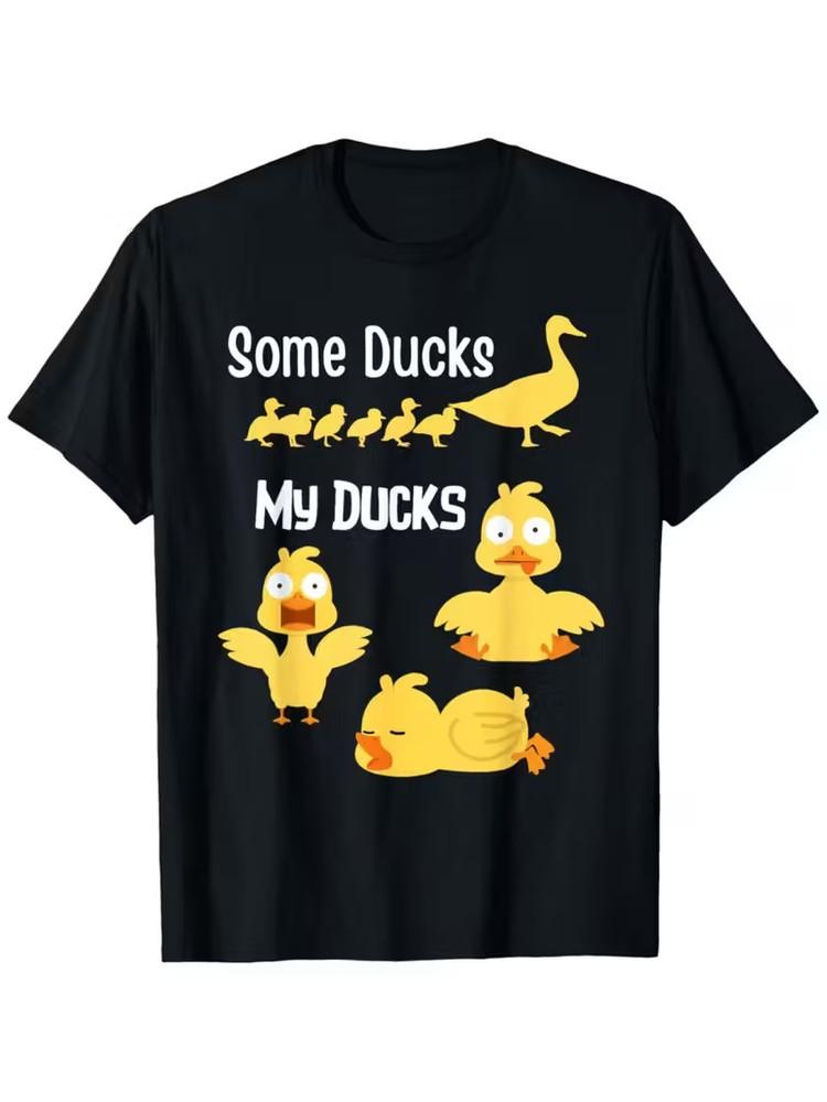 Funny My Duck Is Not in a Row Meme T-Shirt - 180gsm Heavyweight Casual &