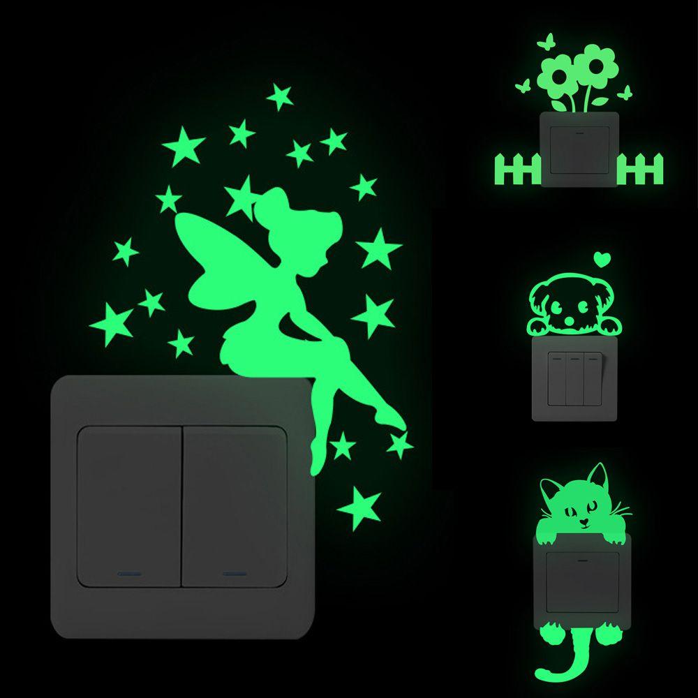 Wall Stickers Fluorescent On-off Sticker Switch Outlet Light Switch Sticker Luminous Wall Sticker