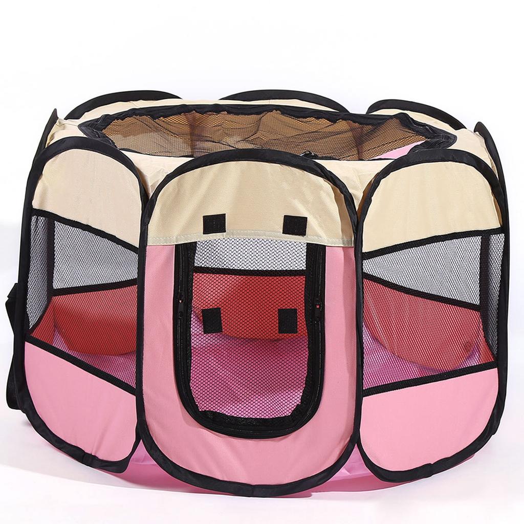Portable Foldable Waterproof Pet Playpen Open-Air Oxford Air Mesh Playpen and Exercise Pen Tent