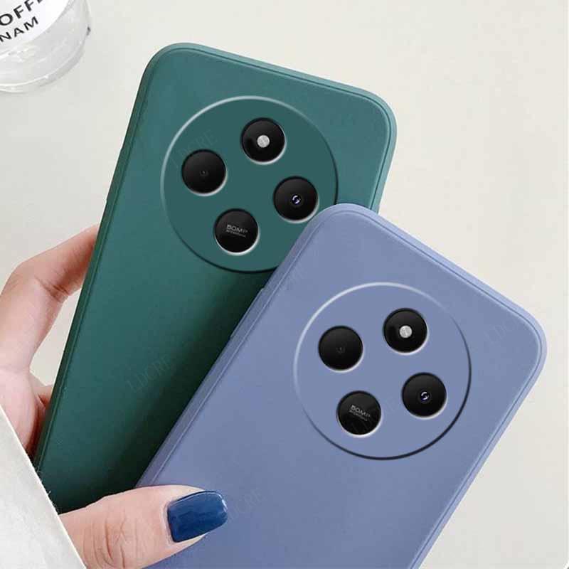 Для чехла Xiaomi Redmi 14C чехол Redmi 14C Capas Back жидкий силиконовый противоударный мягкий чехол TPU Redmi 14C 13C 12C 10 12 13 Fundas
