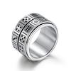 Titanium Steel Double Circle Dice Rotatable Ring Fun Game Prop Stainless Steel