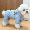 Dog Winter Clothes Winter Heattech Cotton Clothes Bichon Outwear Small Size Dogs Can Be Leashed Winterthickened Four-legged Cotton Clothes