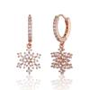 ELLE Jewelry 14K GF Snowflake Drop One-Touch Earrings ELGPEE562