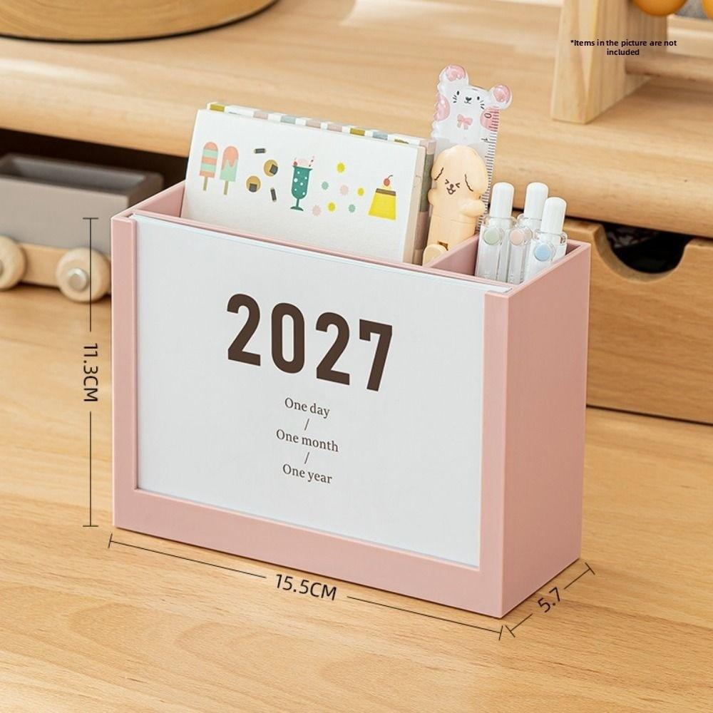 Self-discipline Plan 2027 Desk Calendar Multicolor Desktop Organization Box School