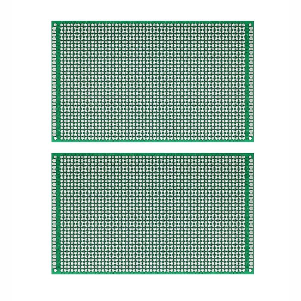 2 шт., 9 см x 15 см, плата прототипа печатной платы, 3,5 x 5,9 дюйма, набор прототипов, макетная плата для пайки своими руками