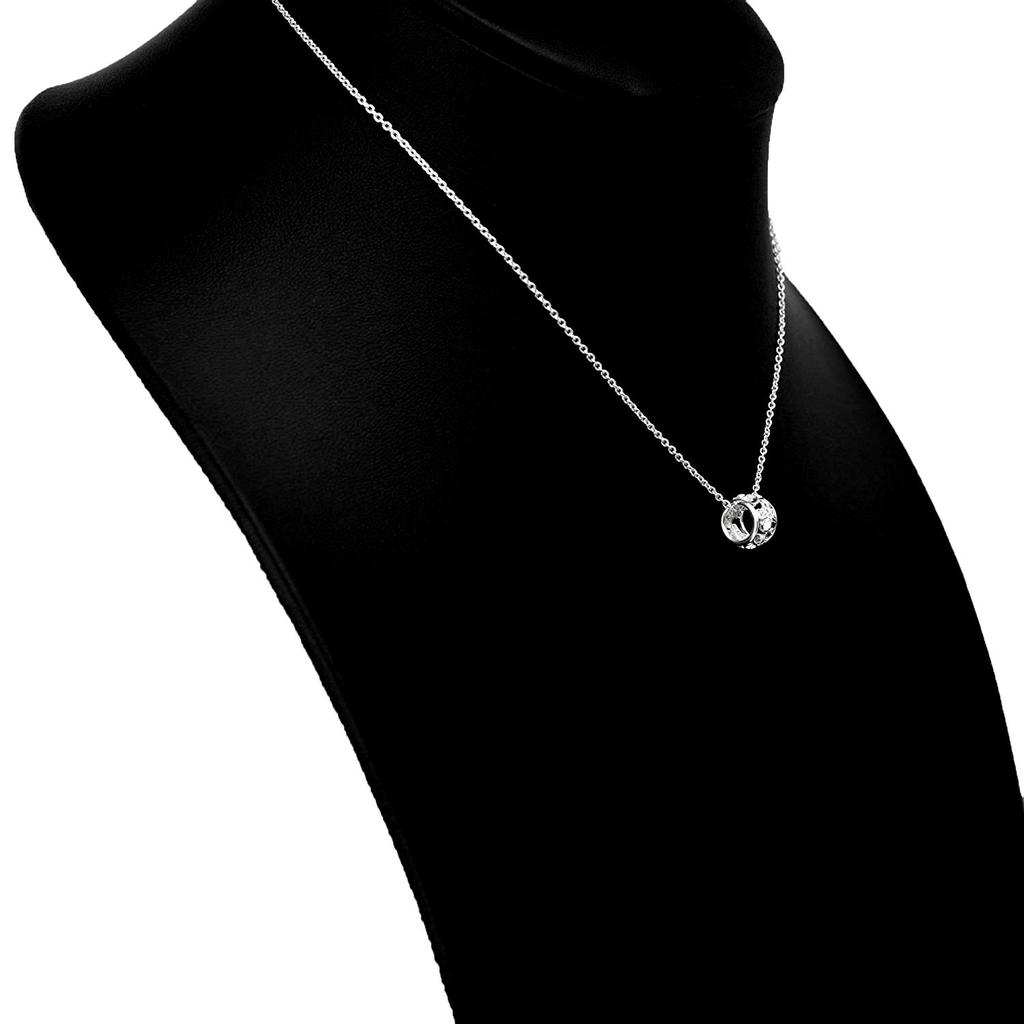 Гавайские украшения ожерелье с подвеской в виде бочки плюмерии, серебро 925 пробы [Leilani] (с цепью)