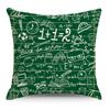 Mathematics, Physics and Chemistry Equations Pillow Cover Personalized Geometric Formula Graffiti Students' Bedside Linen Sleeping Pillow Cover