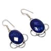 Sapphire Natural Gemstone Handmade 925 Sterling Silver Earring 1.69" B0y45