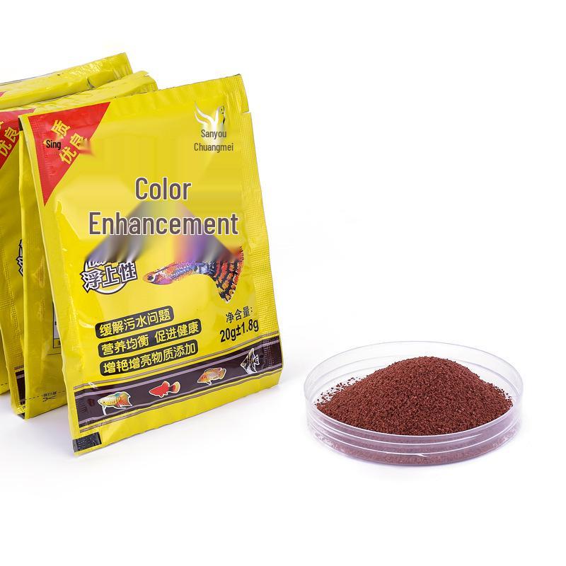 Корм для золотых рыбок: Корм для декоративных рыб с усилением цвета, обогащенный бациллами, для здоровья и яркости