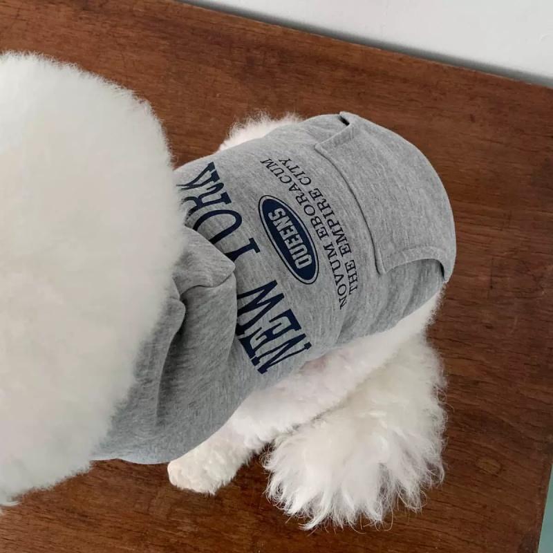 Luxury Dog Hoodies Warm Soft Dog Clothes Cute Pet Vest Letter Print Puppy Sweatshirts Autumn Cat Pullover Pet Top Poodle Outfits