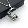 Fashion Creative Moon Necklace Retro Hip Hop Crescent Moon Skull Pendant Men'S Accessories