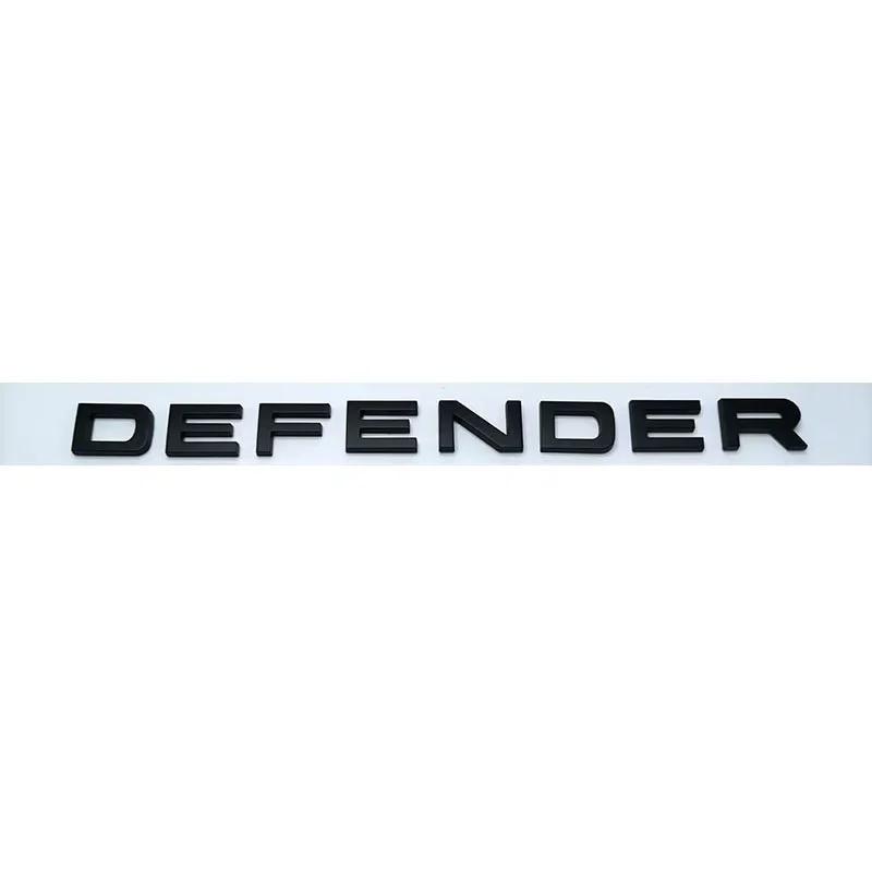 CSU3  1pc 3D ABS car decorative car stickers bright black/Silver Defender back door letter logo badge Accessories