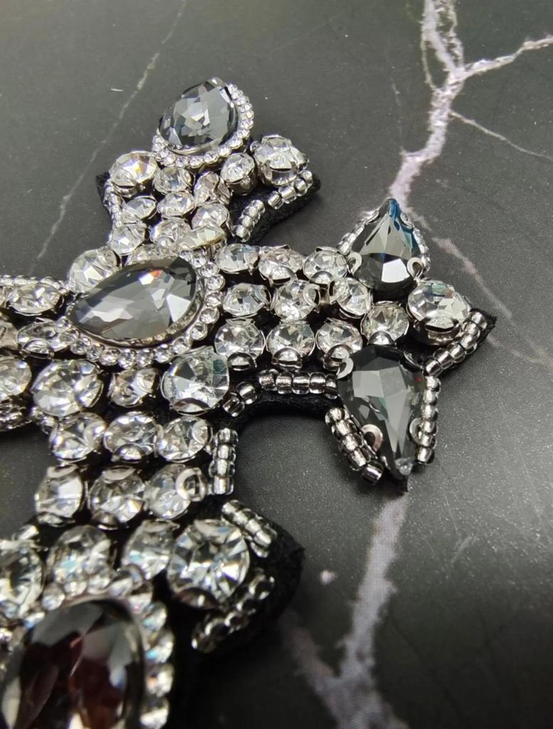 Модные нашивки со стразами и бисером для одежды, пришитые к значку Parch, аппликация, вышитые Parches