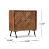 US STOCK Sideboard Storage Cabinet Modern Accent Console Table Wooden Floor Cabinet With 2 Doors For Dining Room Hallway