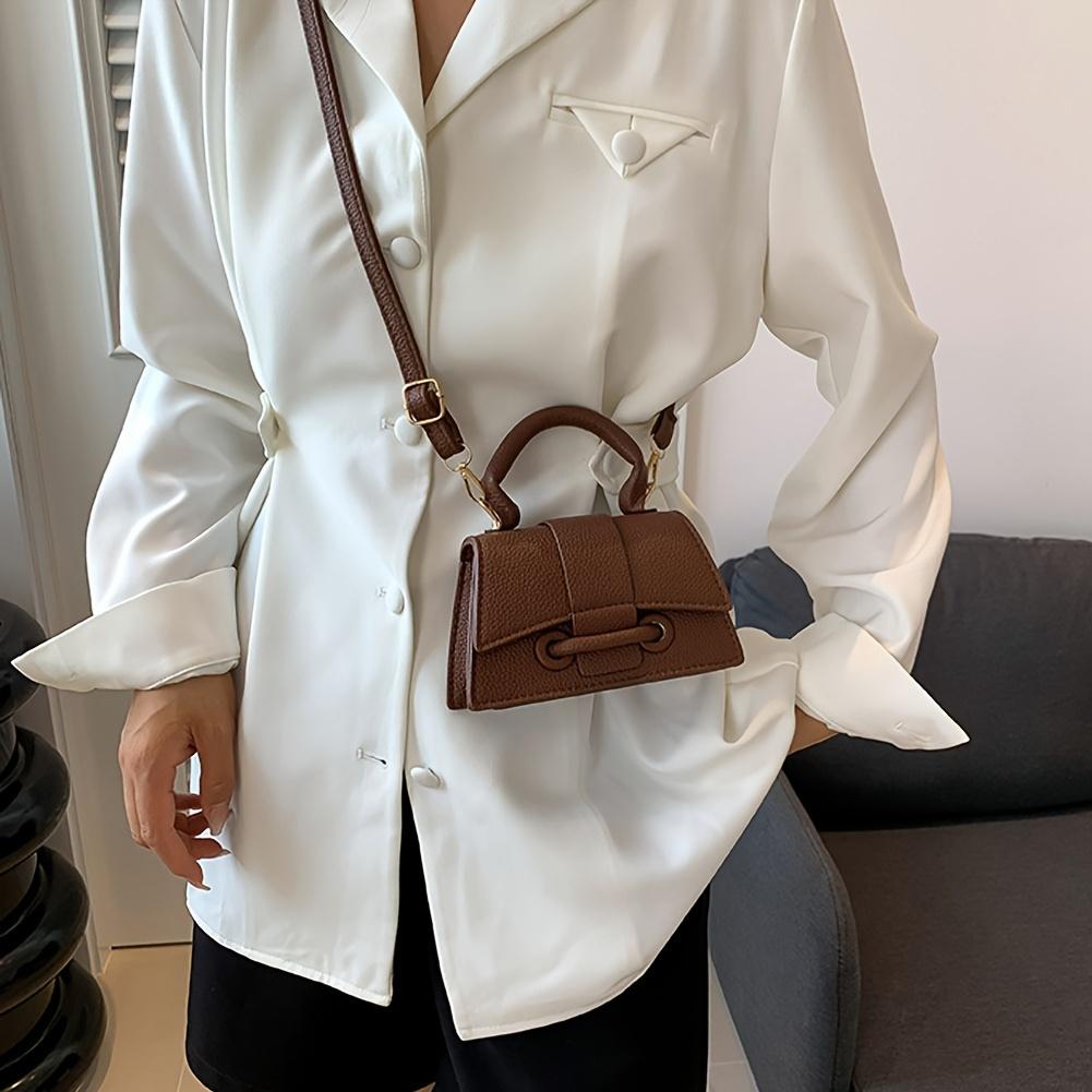 Сумка Trendy Niche Design, женская мини-сумка через плечо, модный квадратный кошелек с верхней ручкой