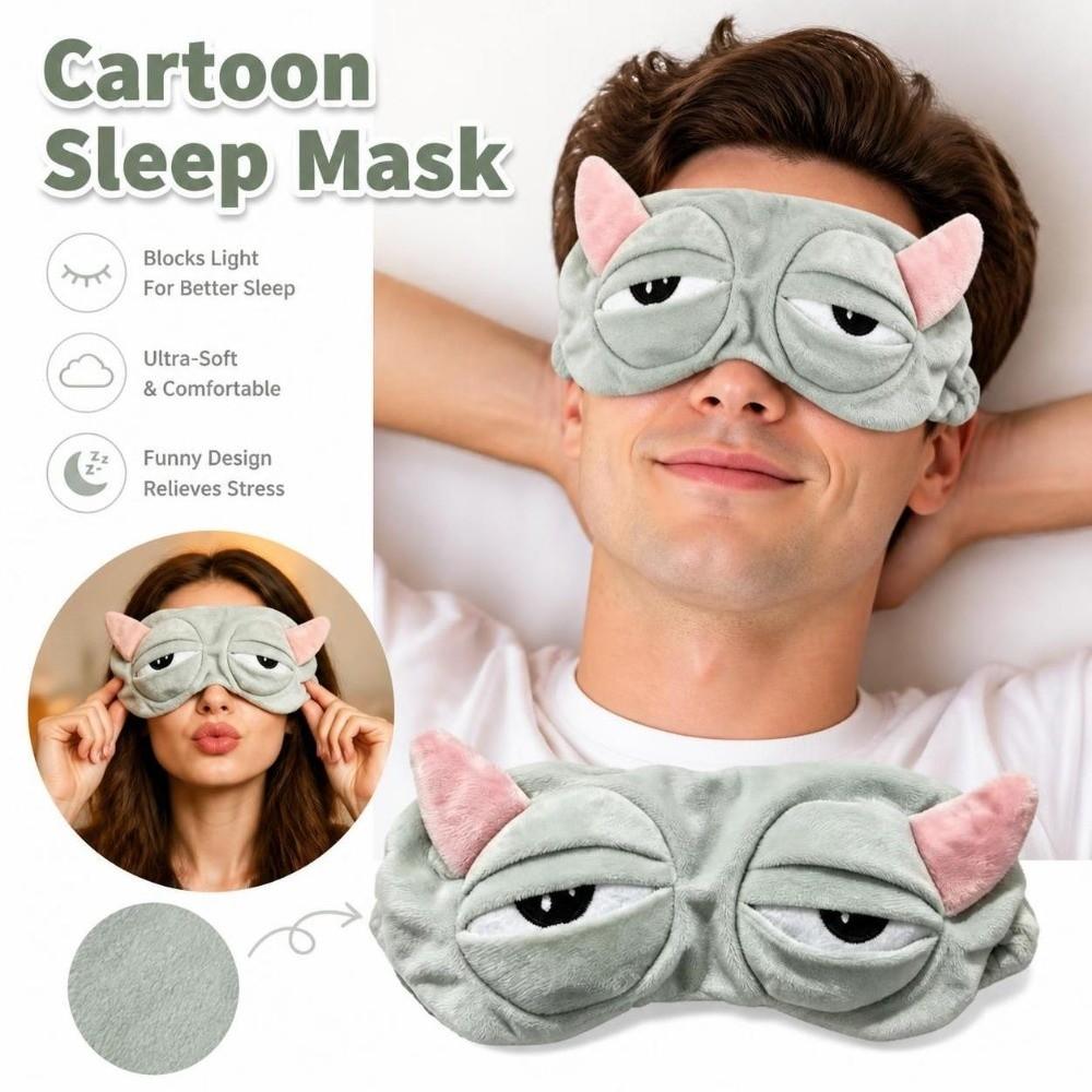 Plush Sleep Mask 3D Design Comfort Blindfold Funny Sleeping Eye Mask Travel Rest