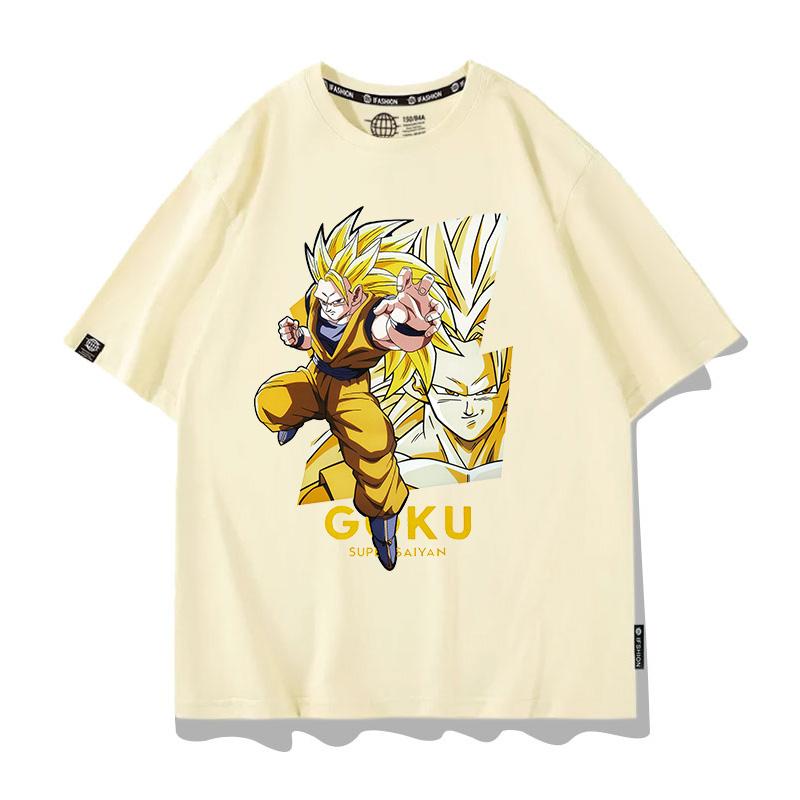 Футболка с коротким рукавом Dragon Ball Joint Мужская и женская Одежда Dragon Ball Super Чистый хлопок Футболка Удобная и повседневная