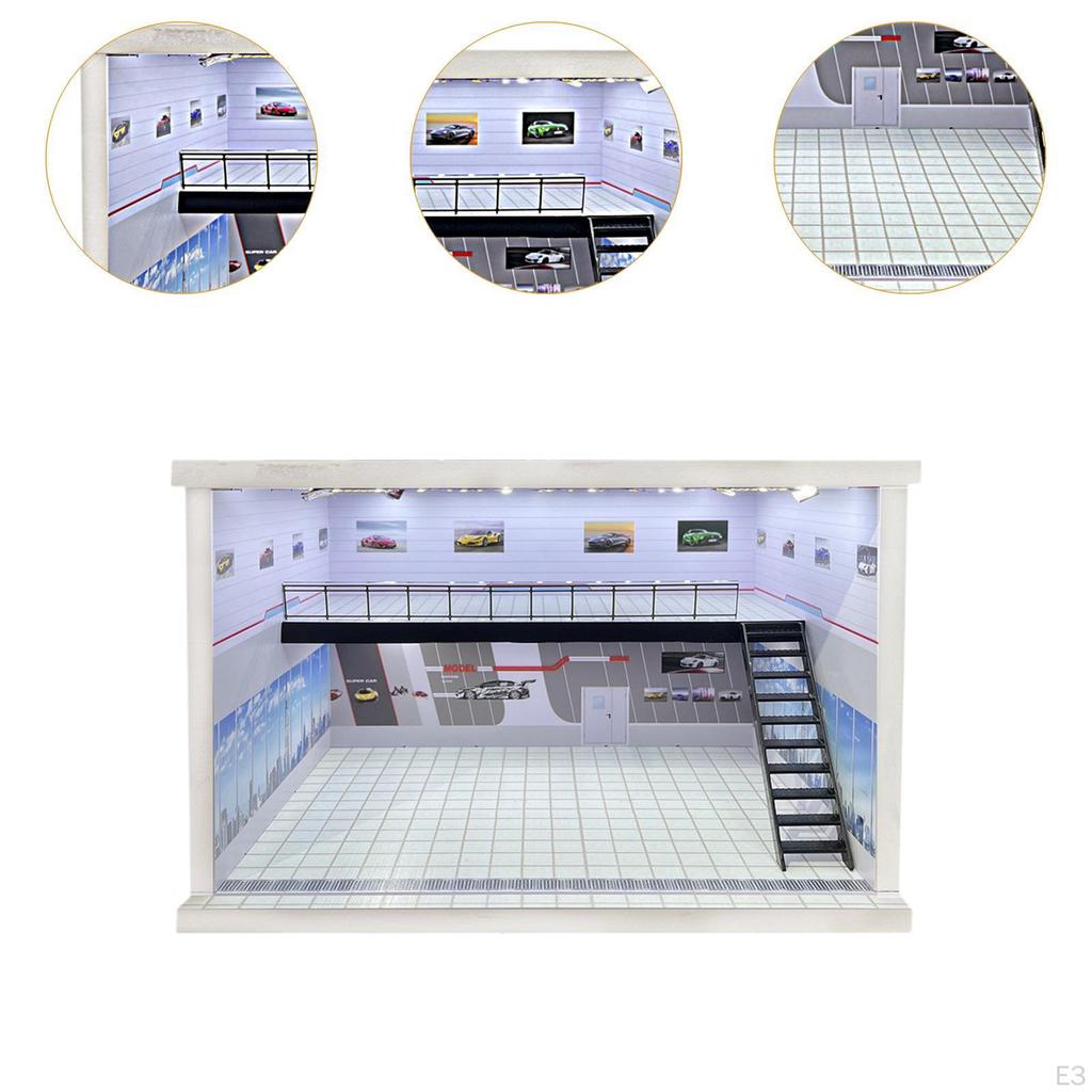1/64 1/36 1/32 масштаб автомобильный дисплей акриловое парковочное место со светодиодной подсветкой для коллекционеров