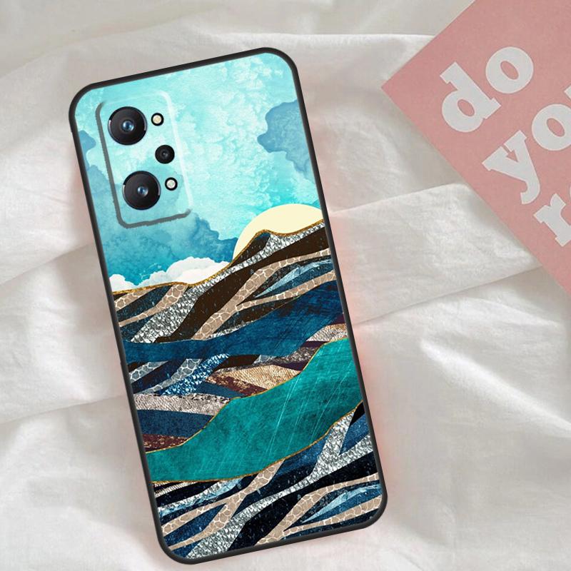 Золотой Пейзаж Чехол Для Realme C51 C75 C63 C61 C55 C53 C35 C65 C67 C71 15 11 12 13 14 Pro Plus GT6 GT7 Pro