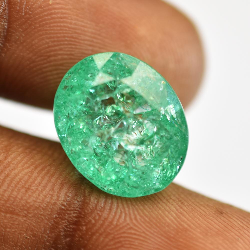 Natural Green Emerald Loose Gemstone 15x12mm Oval Cut for Anniversary for Jewelry Making and Crafts