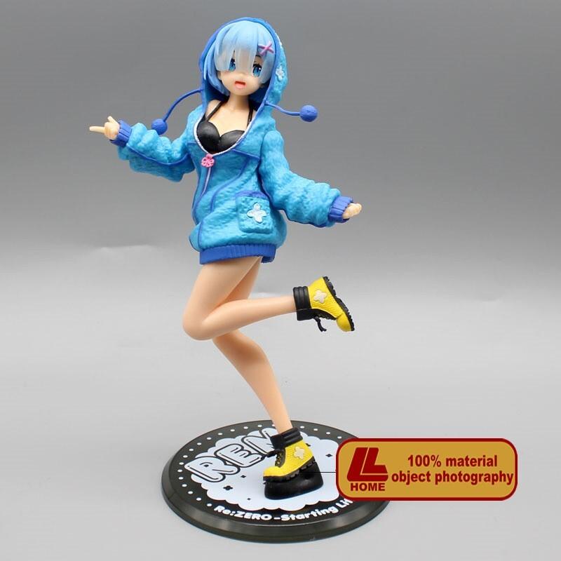 Аниме Re Life In a Different World Rem синяя одежда с капюшоном, фигурка из ПВХ, игрушка в подарок