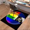 1pc flag of El Salvador Print Area Rug - Soft, Washable Non-Slip Indoor Mat for Office Chairs, Living Room, Home Office Decorative Rug