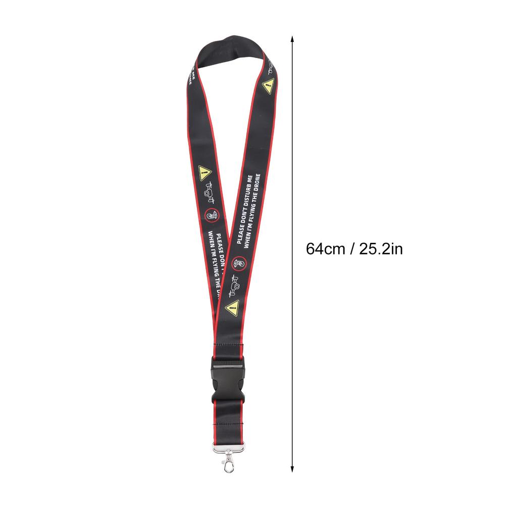 Drone Remote Controller Strap Polyester Fiber Soft with Warning Sign Hook Drone Lanyard for Avata 1 2 for FPV