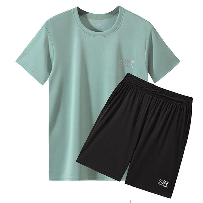 Mens Lightweight Quick-Dry Mesh Short Sleeve T-Shirt Set Sportswear Active Lifestyle