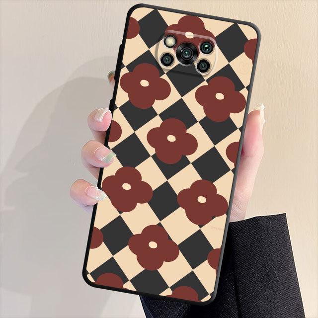 Прекрасный чехол для телефона с цветочным рисунком для Samsung Galaxy S23 S21 S22 S20 Note 20 Ultra 10 Plus 8 9 Note20ultra S21 S22, черная мягкая сумка-чехол