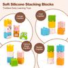 3D кубики с животными, развивающие игрушки для stacking, мягкие силиконовые строительные блоки для малышей, игрушки для ванны, игрушки для малышей, раннее развитие, сенсорные, Монтессори