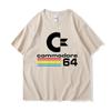 Loose Men T-shirts Summer Commodore 64 Print T Shirt C64 SID Amiga Retro Cool Design Street Short Sleeve Top Tee Cotton Clothing