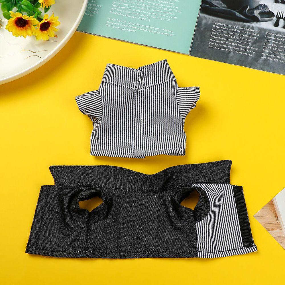 Accessories Cotton Stuffed Stripes Lattice Idol Doll Clothes Solid Color Blouse 20CM Doll Shirt