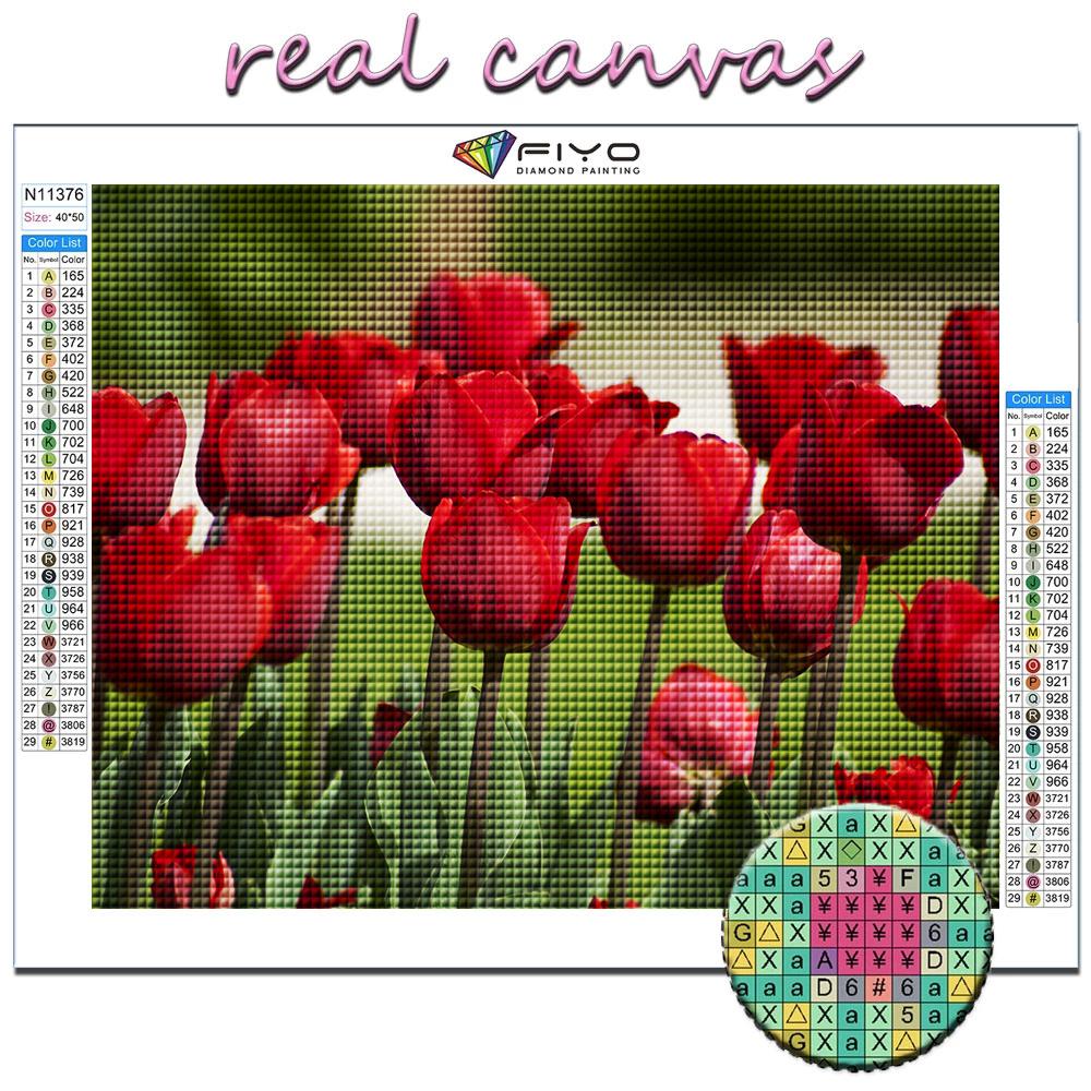 Набор для вышивки крестом DIY Алмазная вышивка Цветы Тюльпаны Алмазная картина Домашний декор