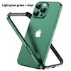 Hybrid Silicone Frame Aluminum Metal Phone Case for iPhone 16 15 14 Plus 13 12 11 Pro Max Xs Xr Anti-Fall Corners Bumper Cover