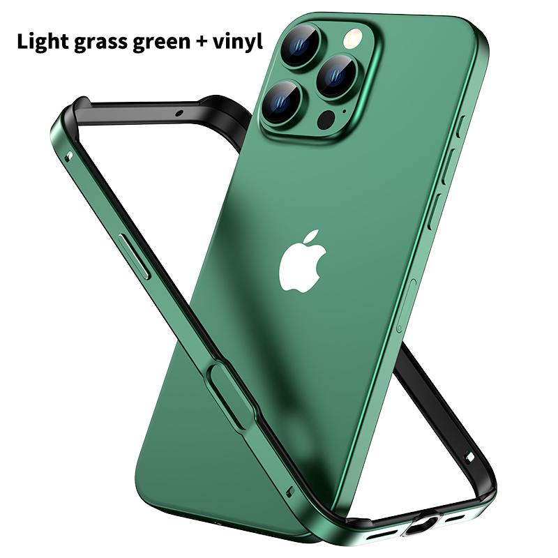 Hybrid Silicone Frame Aluminum Metal Phone Case for iPhone 16 15 14 Plus 13 12 11 Pro Max Xs Xr Anti-Fall Corners Bumper Cover