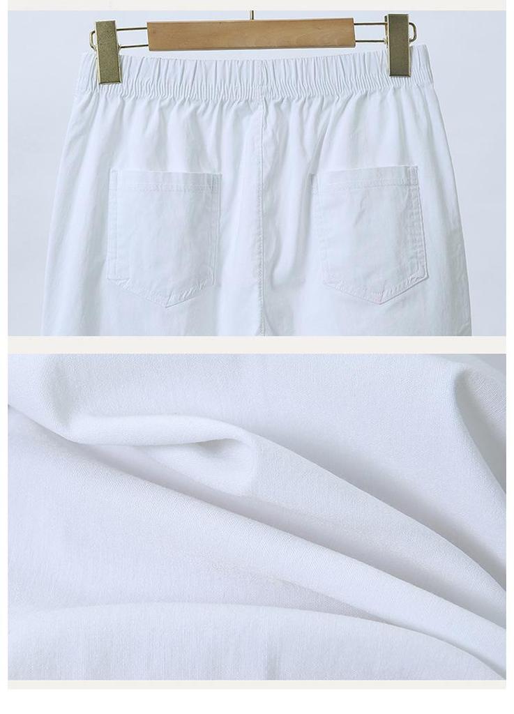 Elastic High Waist Cotton Capris for Middle-Aged and Elderly Women - Summer 2026 Casual Style for Young Mothers.