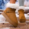 New Women Ankle Boots Winter Outdoor Thickened Fluff Women Shoes Comfortable Luxury Flat Snow Boots Women  De Mujer