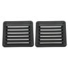Ongwan Square Ventilation Vent for Marine Yachts and Caravans, Nylon Ventilation Window, 140mm X 125mm, Pack of 2 (Black)