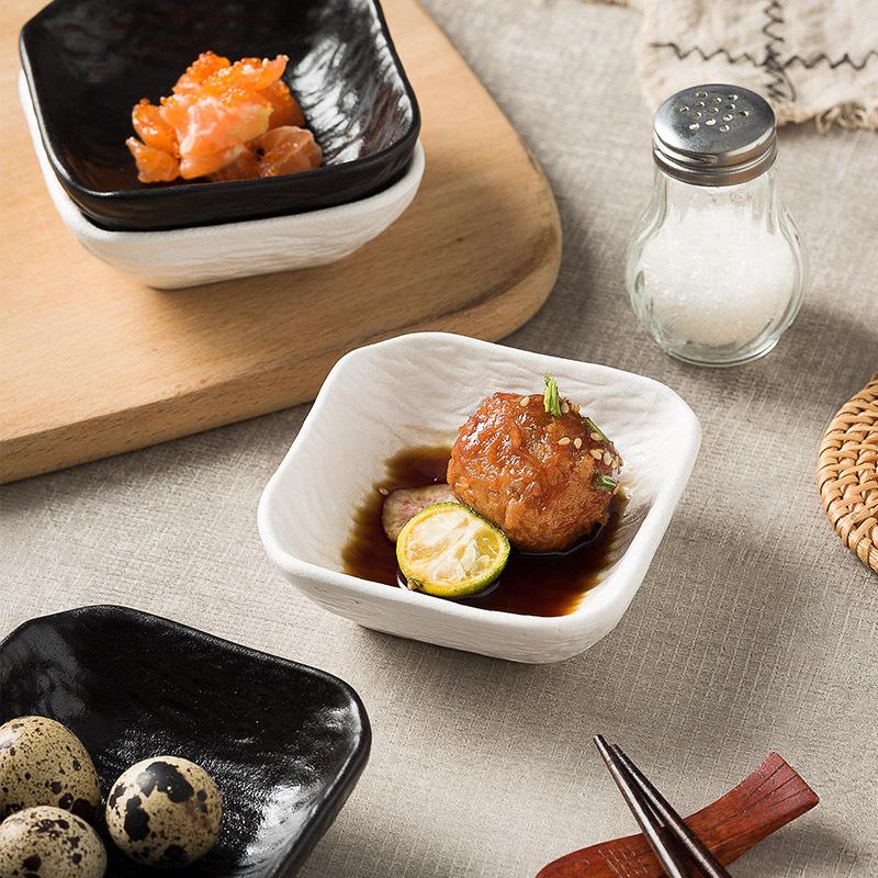 Керамическая пиала в японском стиле для соуса, Круглая пиала для вкуса, Домашняя пиала для холодных закусок, Пиала для уксуса, Пиала для барбекю, Квадратная пиала для закусок