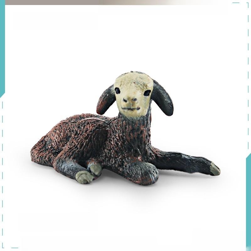 Ферма Черная Овца Коза Ягненок Коллекционный ПВХ Овца Ягненок Набор для Детского Дошкольного Образования