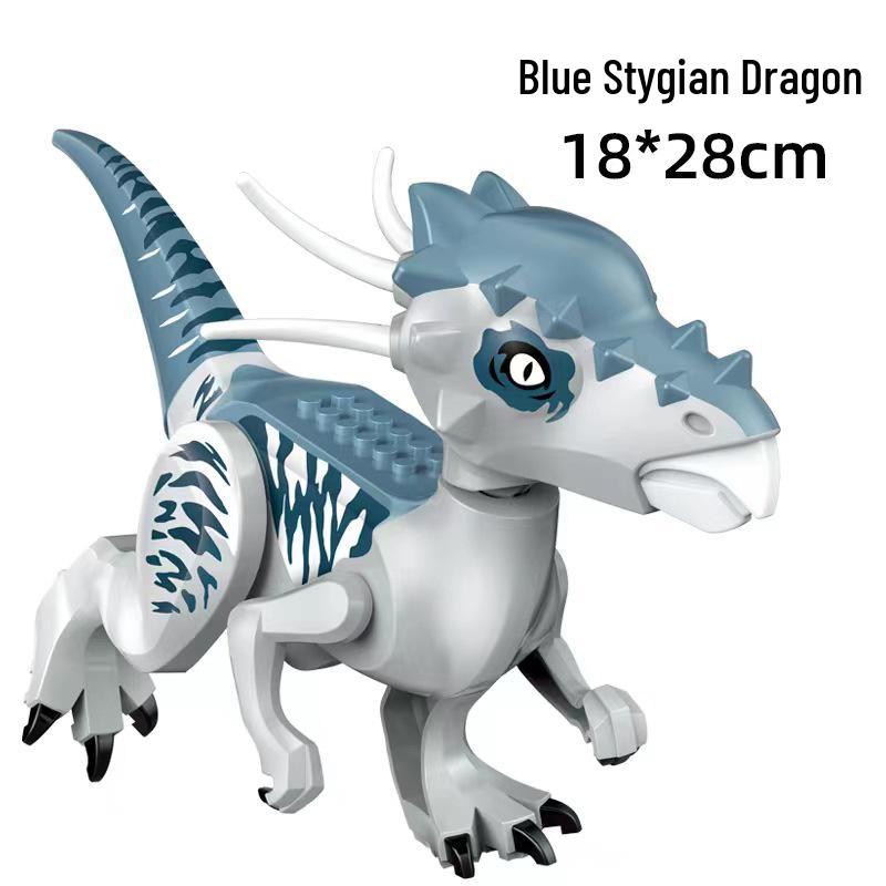 Строительные блоки динозавров юрского периода: Собранный T. Рекс, Брахиозавр, Карнотавр, Дилофозавр