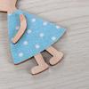 3PCS Natural Party Supplies Home Decorations Easter Rabbit Cute Bunny Wood Crafts Easter Ornaments