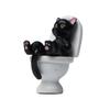 Funny Cat Figurine Spiritual Consolation PVC Vivid Appearance Toilet Series Cat Statue Party Supplies